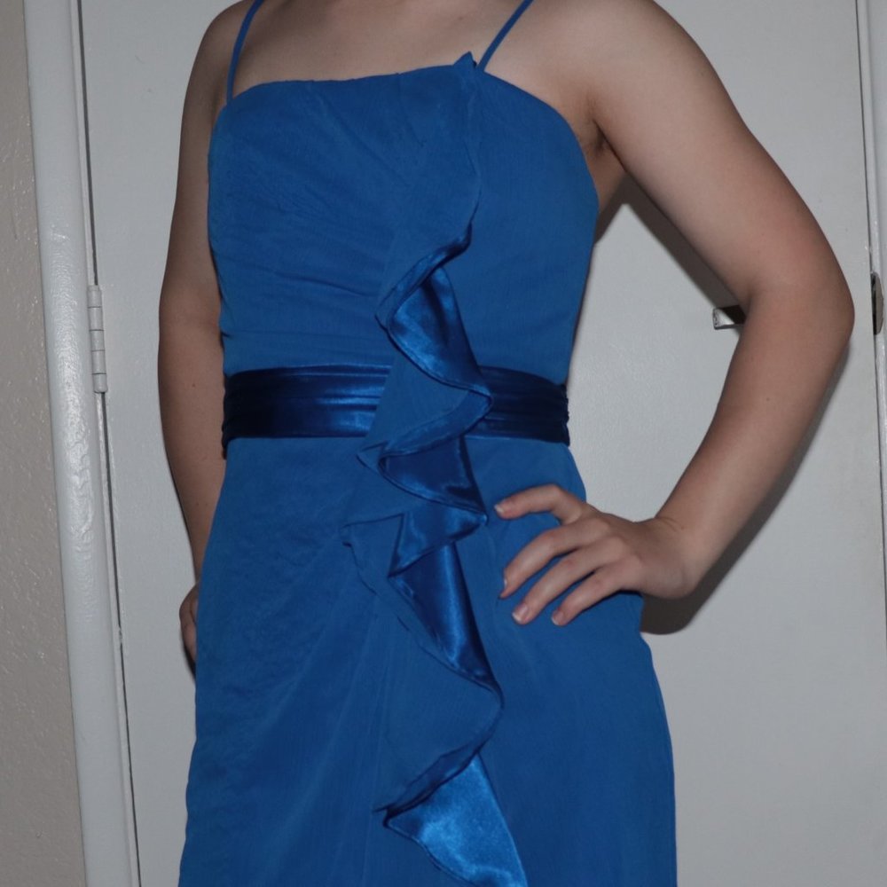 David's Bridal Royal Blue Formal Dress